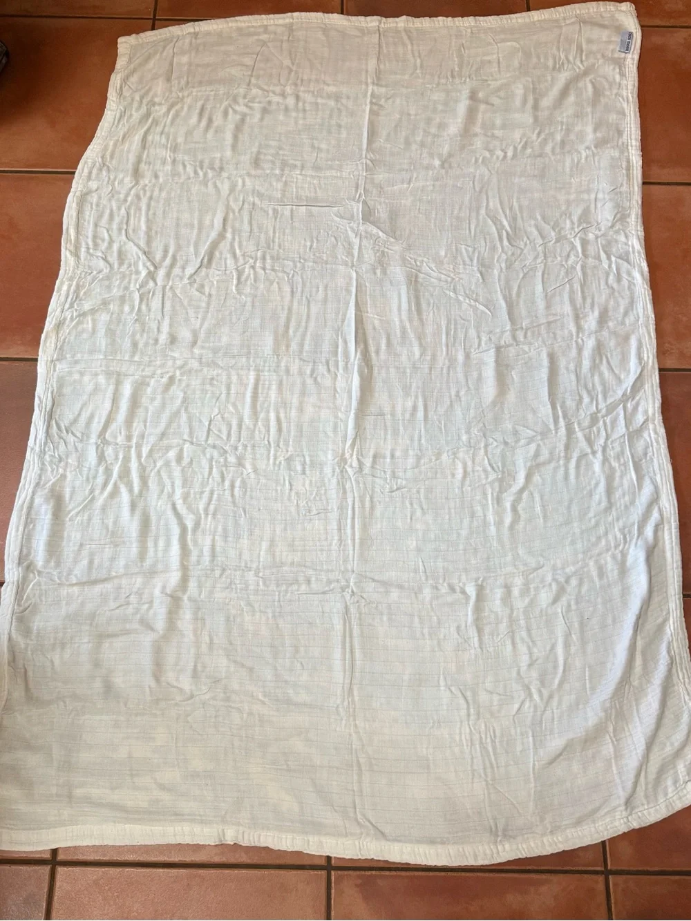 Light Blue Camo Muslin Baby Blanket - Unbranded